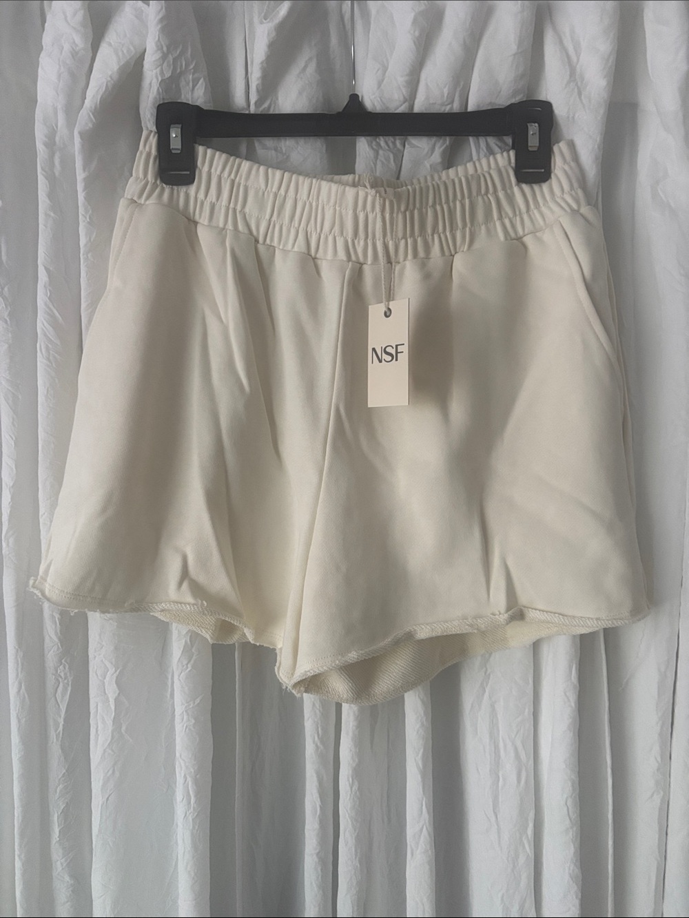 NSF Off-White Elastic-Waist Athletic Shorts